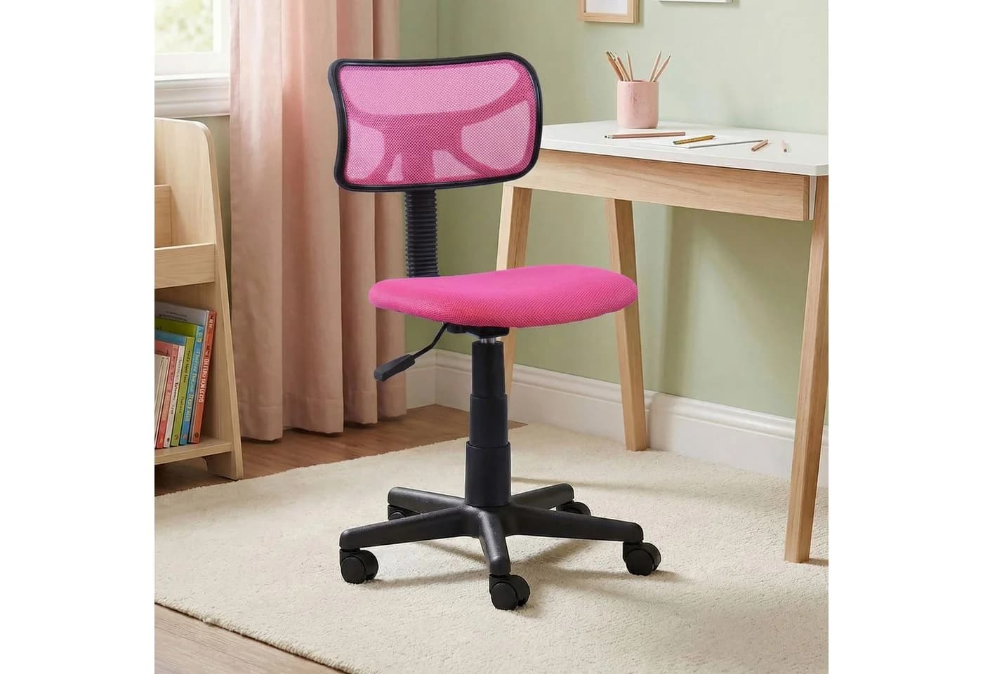 IDIMEX Drehstuhl MILAN Kinderstuhl Pink Netzbezug Ergonomisch - Bild 2