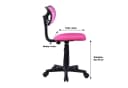 IDIMEX Drehstuhl MILAN Kinderstuhl Pink Netzbezug Ergonomisch Bild 3
