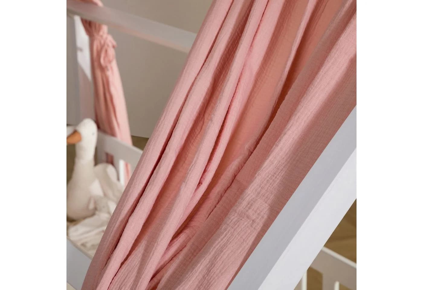 IDIMEX Betthimmel NENA Rosa Musselin Baldachin 2er Set - Bild 3