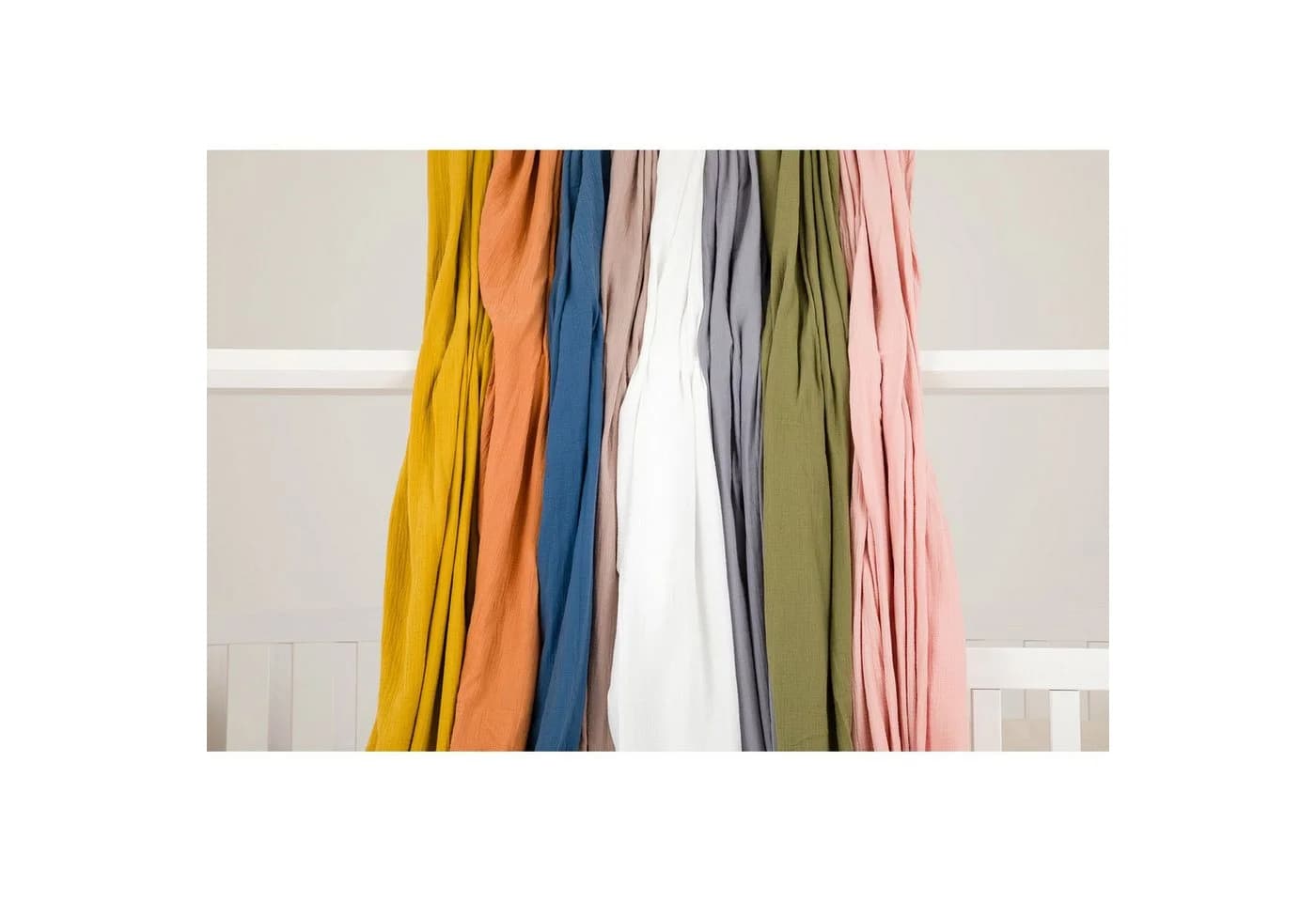 IDIMEX Betthimmel NENA Rosa Musselin Baldachin 2er Set - Bild 5