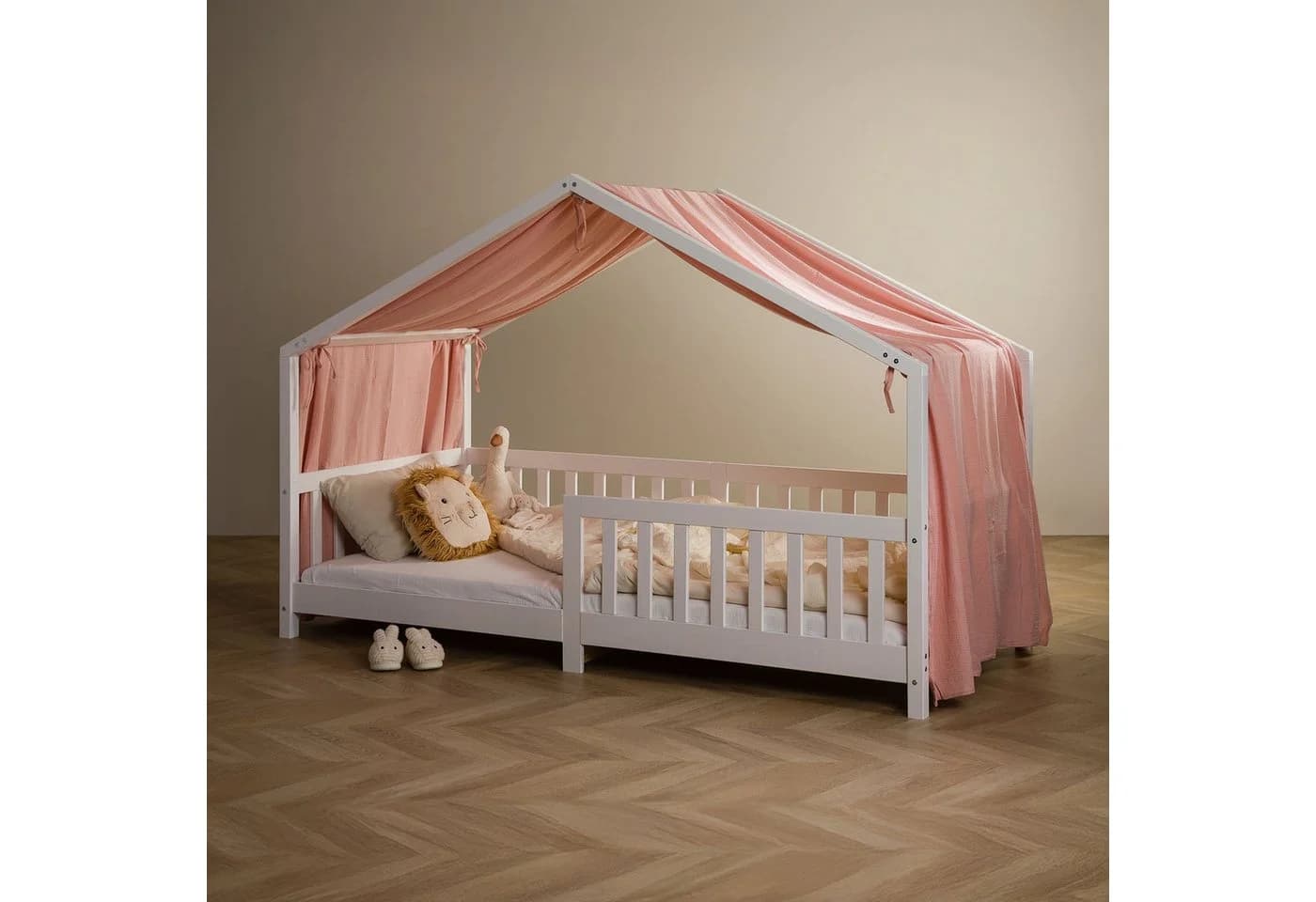 IDIMEX Betthimmel LIAN Rosa Musselin Baldachin für Hausbett - Bild 2