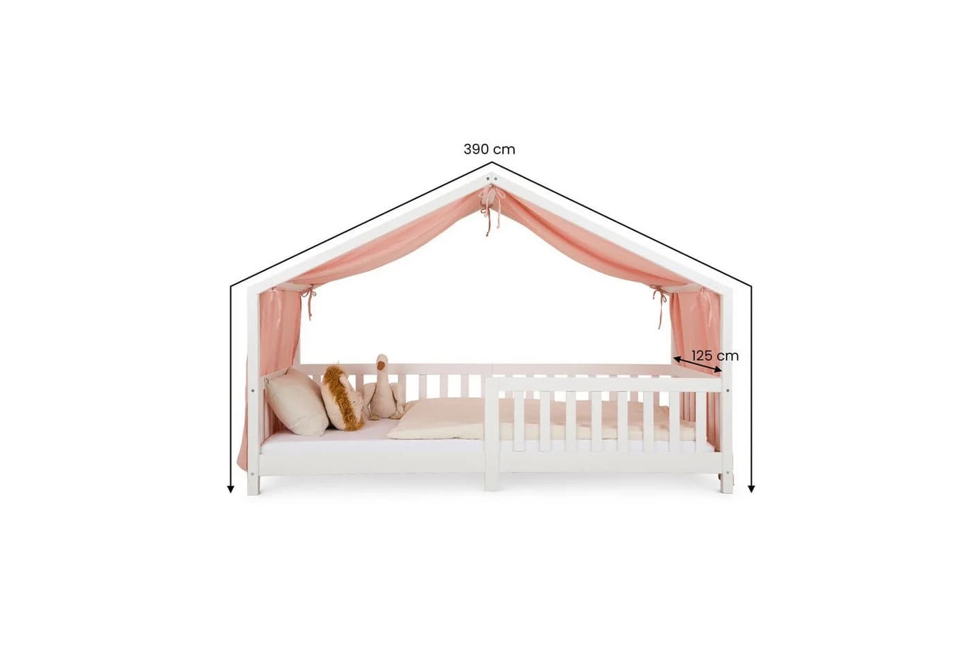 IDIMEX Betthimmel LIAN Rosa Musselin Baldachin für Hausbett - Bild 5