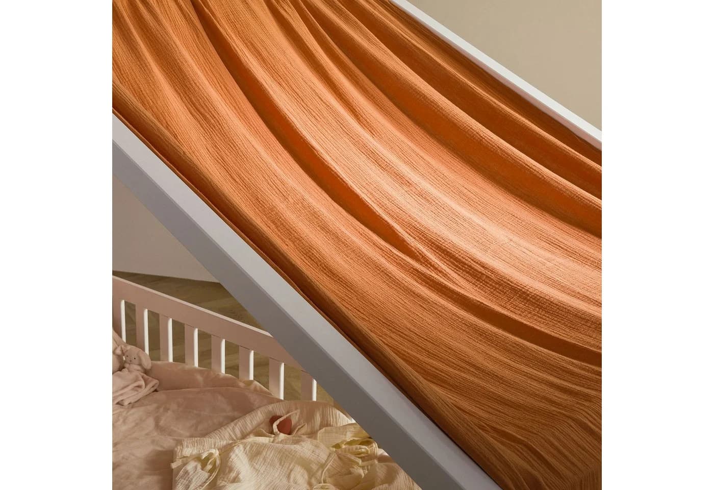IDIMEX Betthimmel LIAN Musselin Baldachin Orange - Bild 1