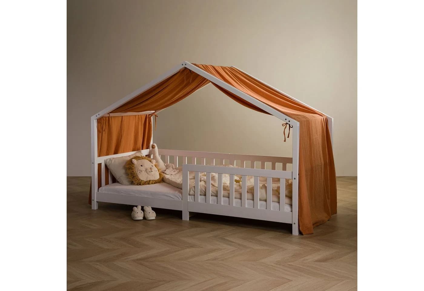 IDIMEX Betthimmel LIAN Musselin Baldachin Orange - Bild 2