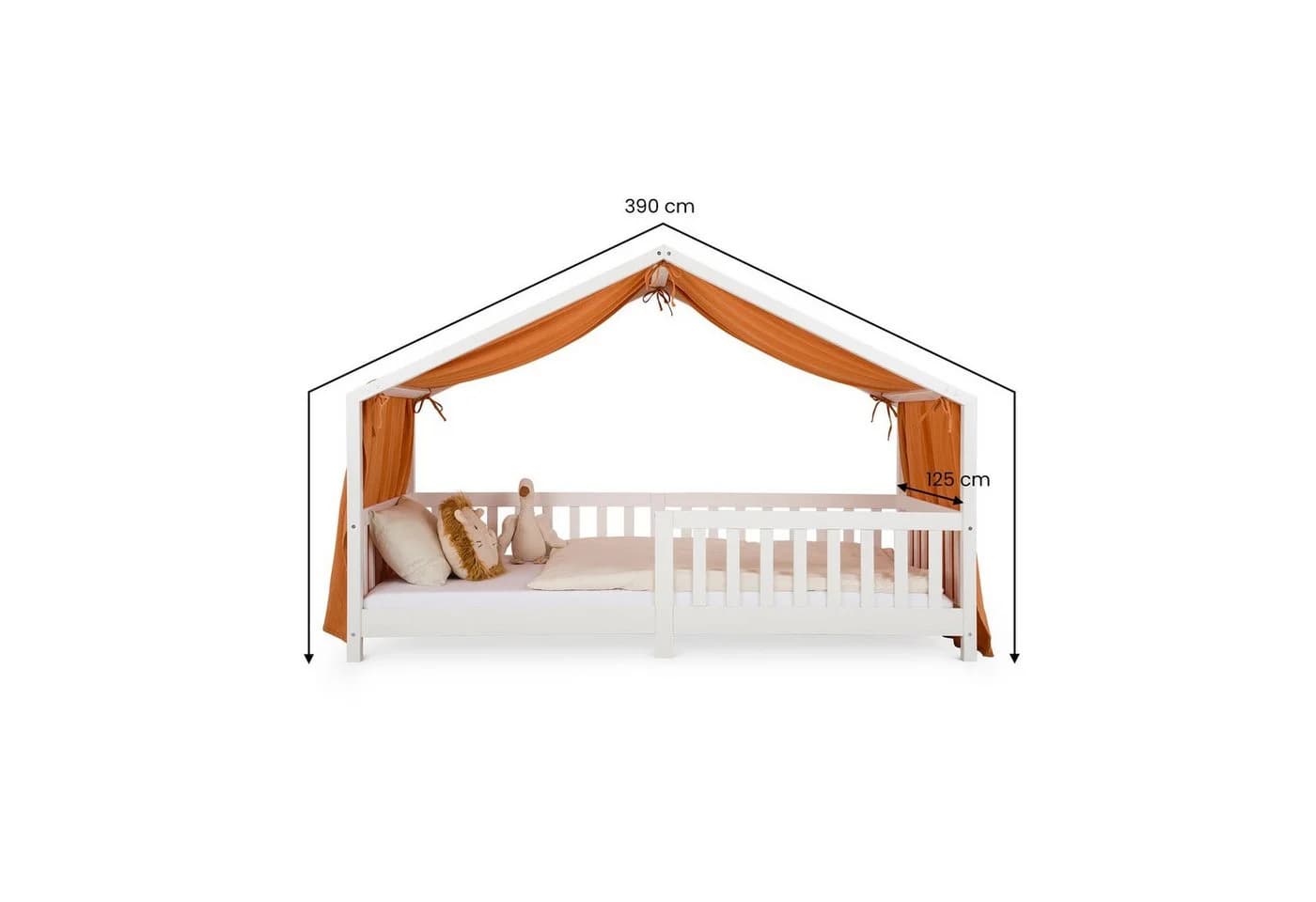 IDIMEX Betthimmel LIAN Musselin Baldachin Orange - Bild 5
