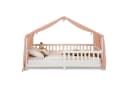 IDIMEX Betthimmel LIAN Rosa mit Pompons aus Baumwolle Bild 1