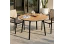 IDIMEX Gartentisch AGAPE rund 120 cm WPC-Platte Alu-Gestell schwarz/natur Bild 2