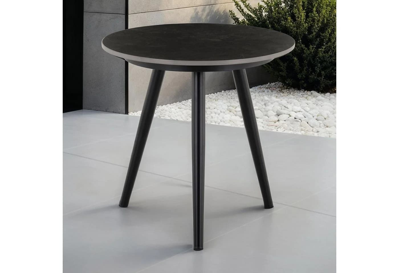 IDIMEX Beistelltisch ROSALIA Schwarz Grau Keramik Aluminium - Bild 2
