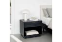 IDIMEX Nachttisch BORA Schwarz Massivholz mit Schublade Bild 2