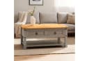 IDIMEX Couchtisch RAMON Grau/Braun Kiefer massiv mit Schubladen Bild 2