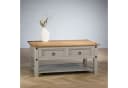 IDIMEX Couchtisch RAMON Grau/Braun Kiefer massiv mit Schubladen Bild 3