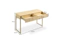 IDIMEX Konsolentisch FRIBO Eiche Gold Metallgestell 2 Schubladen Bild 5