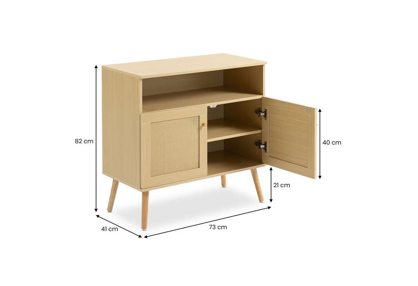 IDIMEX Kommode NORICA mit Rattanoptik und Massivholzfüßen - Bild 5