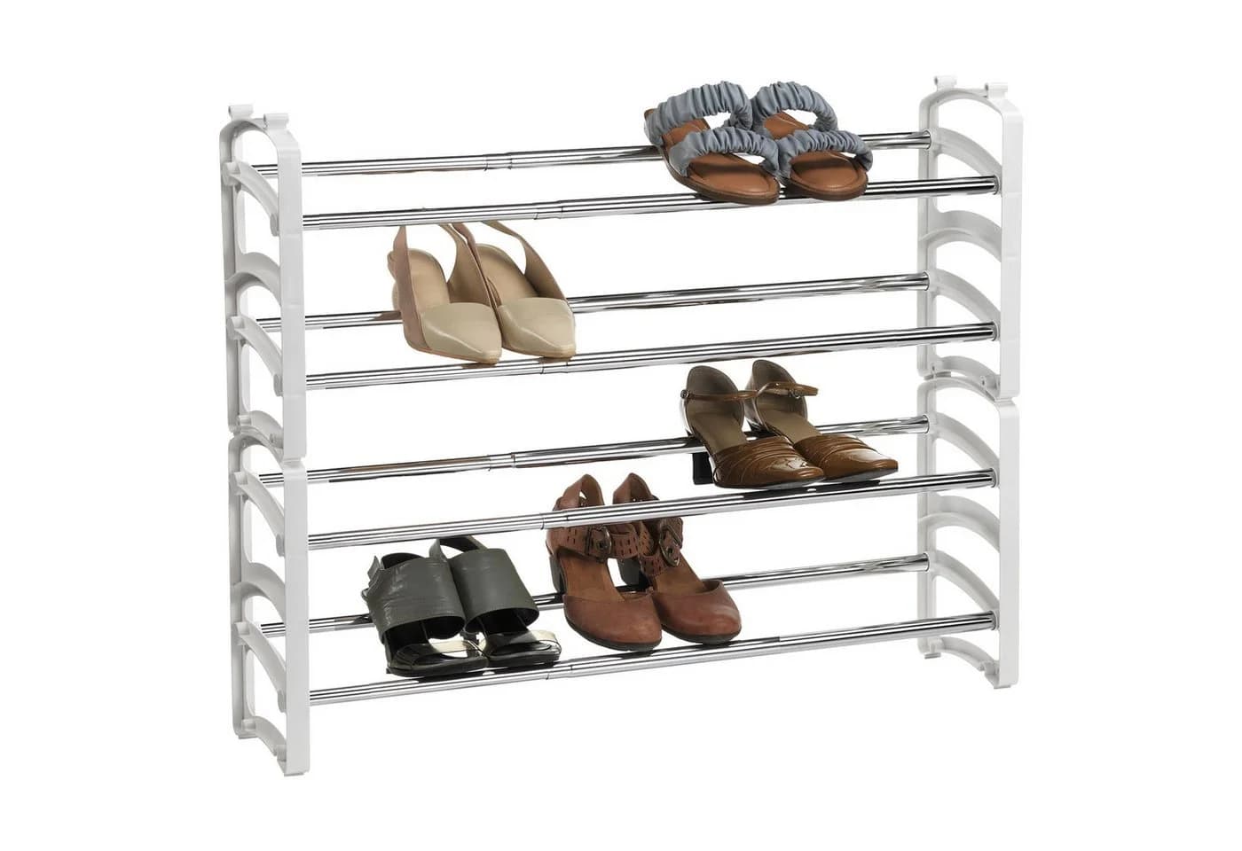 IDIMEX Schuhregal TOWER Schuhablage Metall Schuhorganizer Weiß - Bild 2