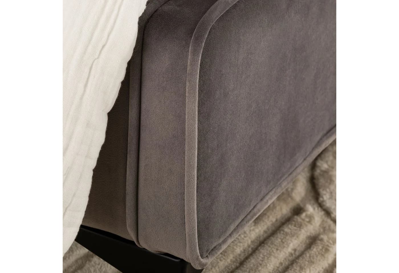 IDIMEX Polsterbett LAVORO Grau Samtbezug mit Lattenrost - Bild 4