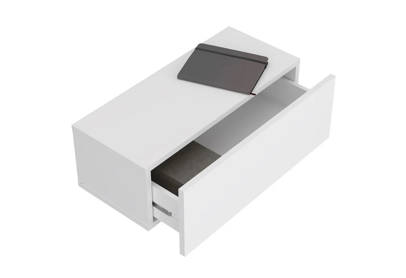 IDIMEX Nachtkommode NANI Hängender Nachttisch Weiß Spanplatte - Bild 4