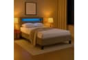 IDIMEX Polsterbett LASHIO Samt Greige mit LED-Beleuchtung Bild 2