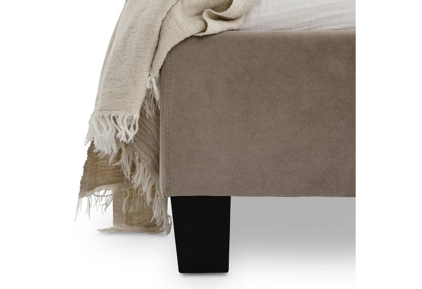 IDIMEX Polsterbett LASHIO Samt Greige mit LED-Beleuchtung - Bild 4