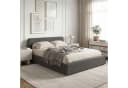IDIMEX Polsterbett MARINI Doppelbett 140x200 cm mit Lattenrost Kopfteil Dunkelgrau Bild 2