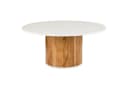 IDIMEX Couchtisch GANGA 80 cm rund Marmorplatte Akazie Bild 3
