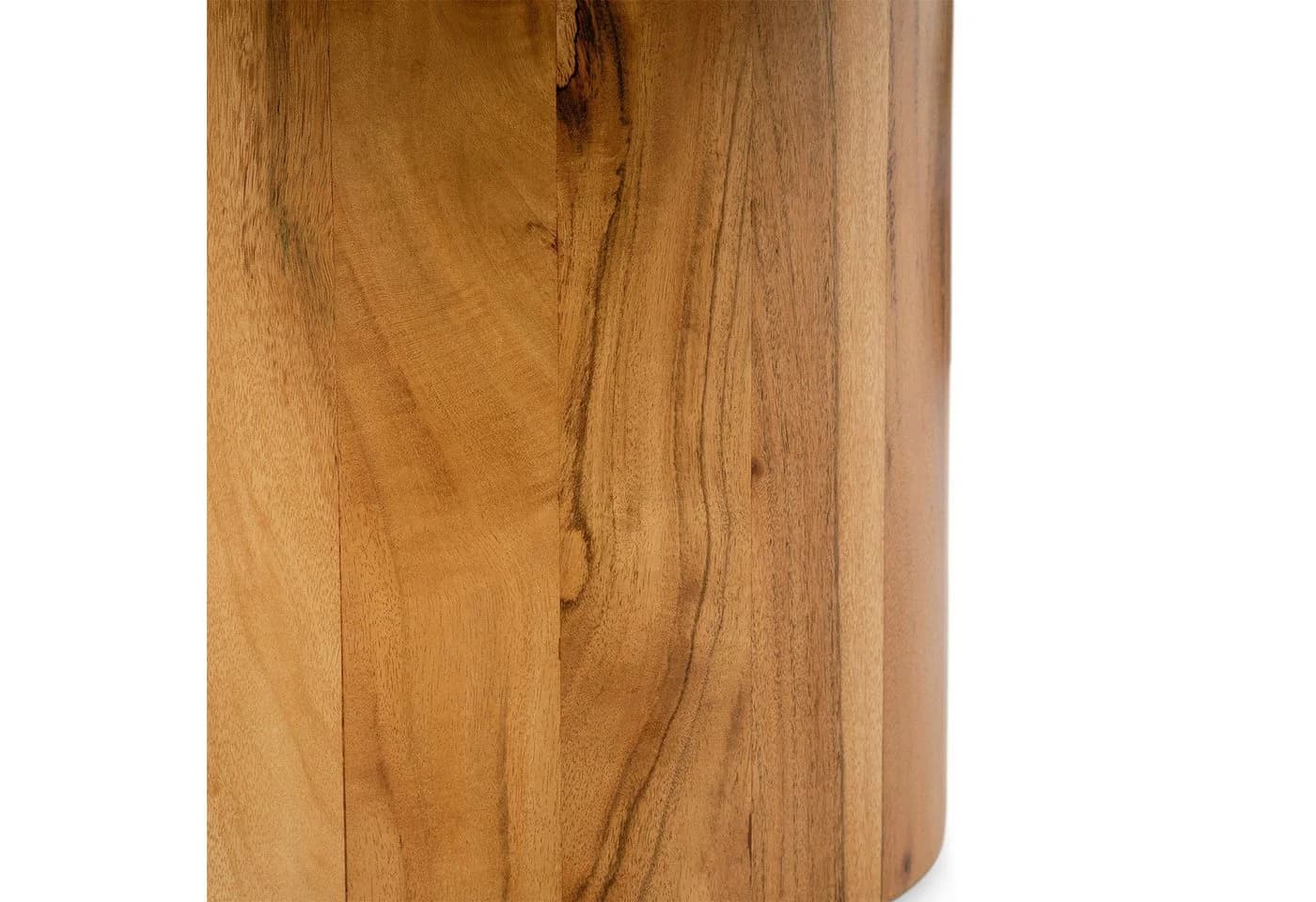 IDIMEX Couchtisch GANGA 80 cm rund Marmorplatte Akazie - Bild 5