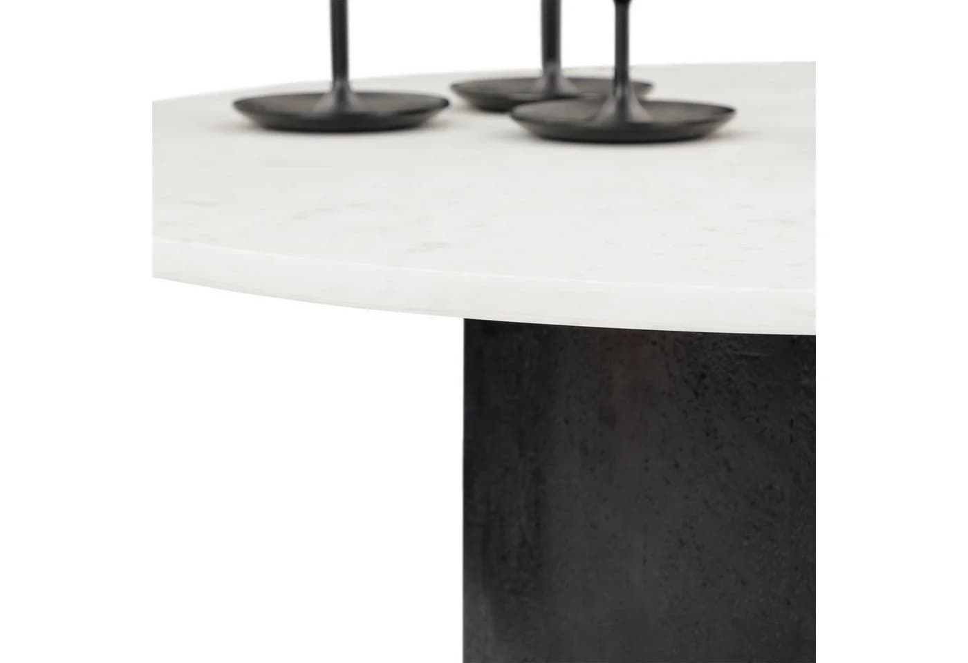 Skandinavischer Couchtisch aus Marmor und Akazienholz - Bild 4