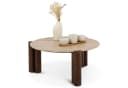 IDIMEX Couchtisch TAPTI 80 cm Travertin Mangoholz Braun/Beige Bild 1