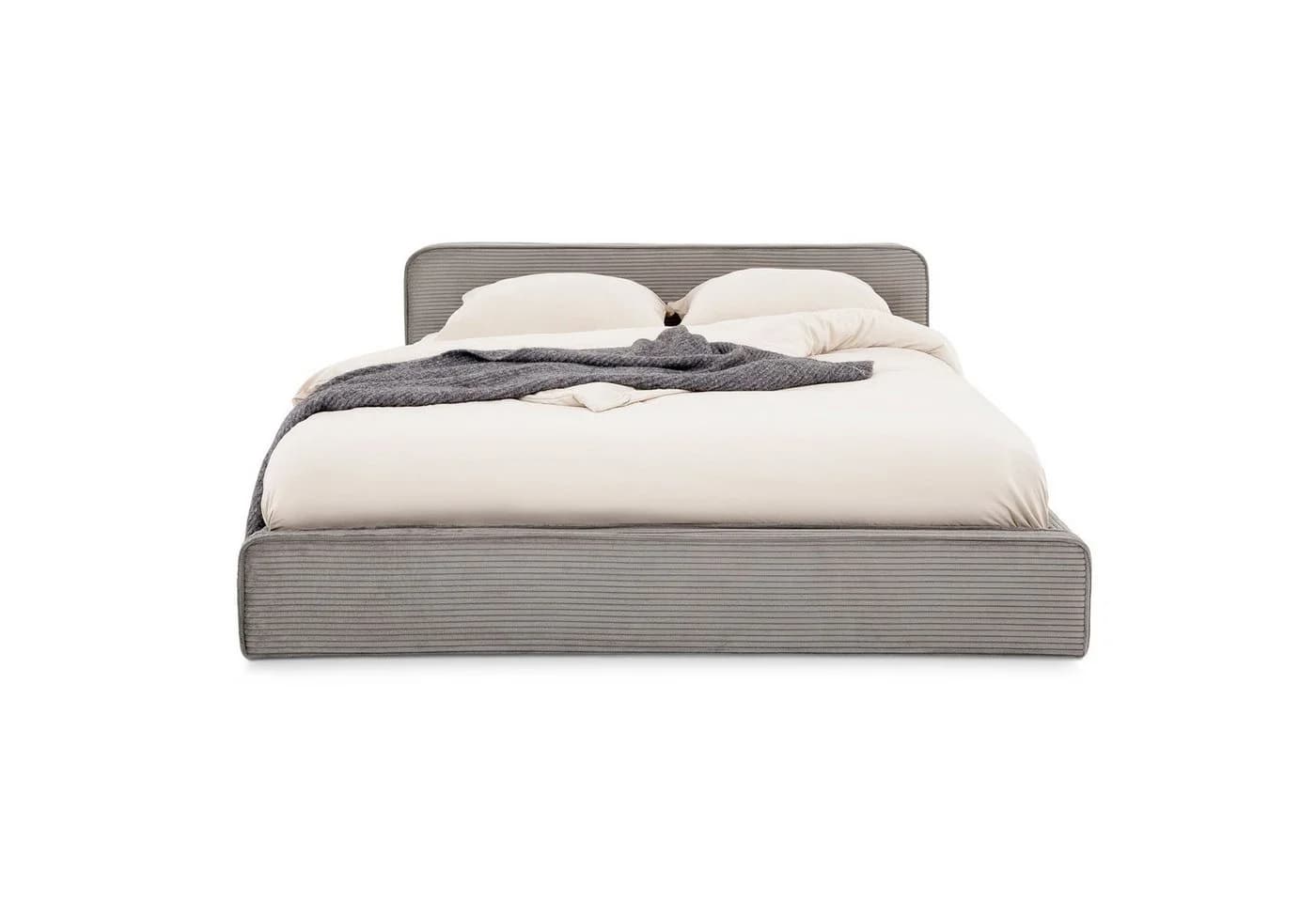 IDIMEX Polsterbett CURSIO Doppelbett 140x200 cm Grau