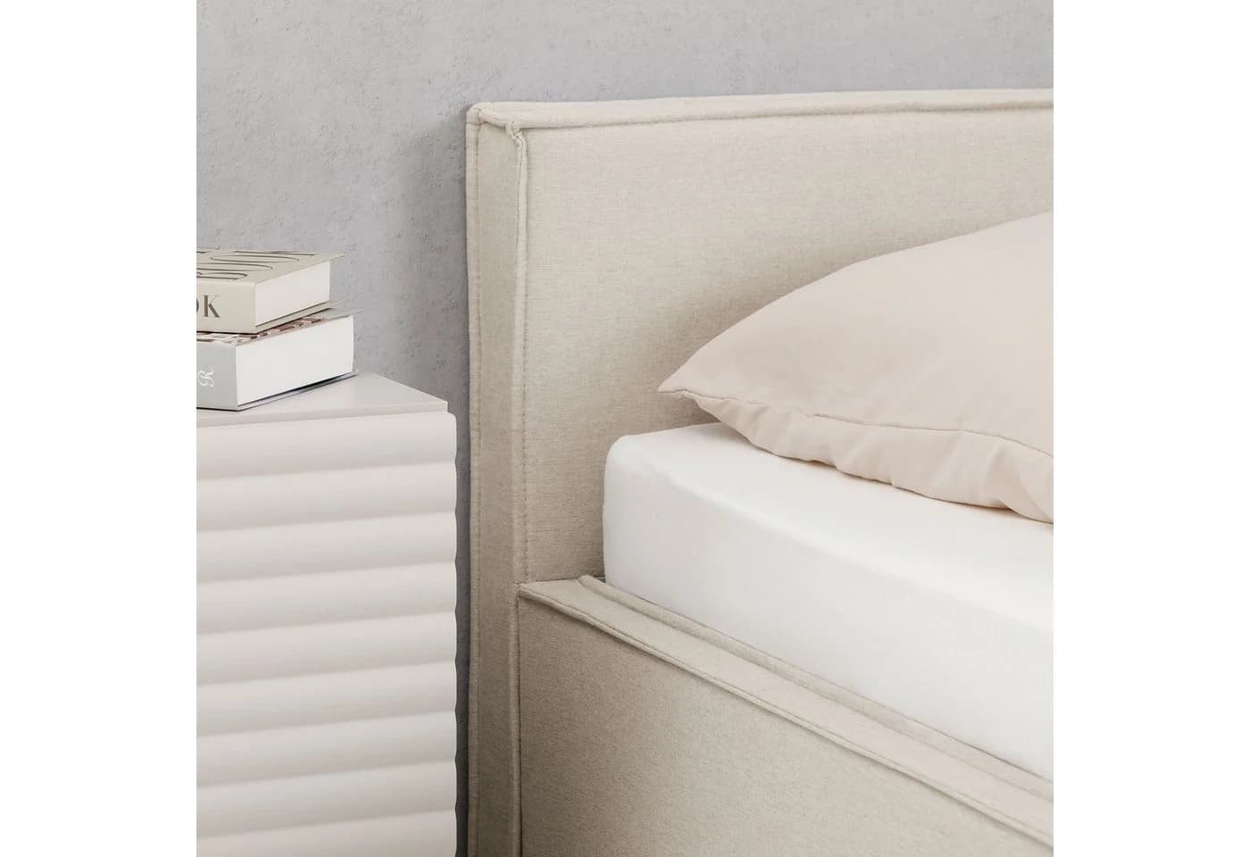 IDIMEX Polsterbett PESARO Doppelbett 140x200 cm Cremeweiß - Bild 4