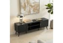 IDIMEX Lowboard ALMA Schwarz mit Metallgriffen und Stauraum Bild 1
