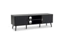 IDIMEX Lowboard ALMA Schwarz mit Metallgriffen und Stauraum Bild 5