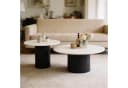 Modernes Couchtischset aus Marmor und Akazienholz Bild 2