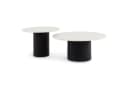 Modernes Couchtischset aus Marmor und Akazienholz Bild 4
