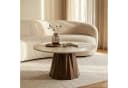 IDIMEX Couchtisch MULAN rund Marmor Mangoholz Braun/Beige Bild 2