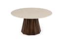 IDIMEX Couchtisch MULAN rund Marmor Mangoholz Braun/Beige Bild 3
