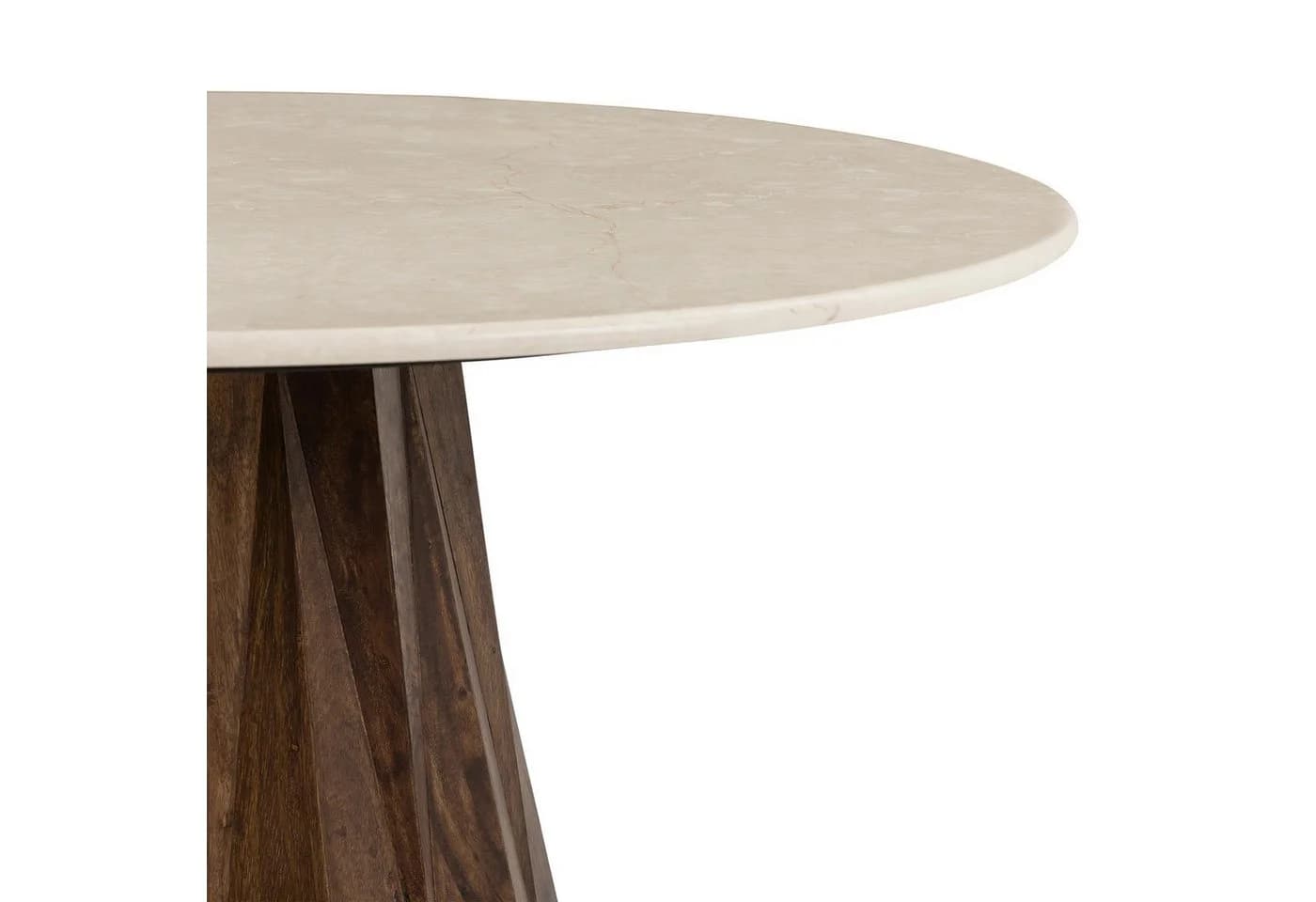 IDIMEX Couchtisch MULAN rund Marmor Mangoholz Braun/Beige - Bild 4