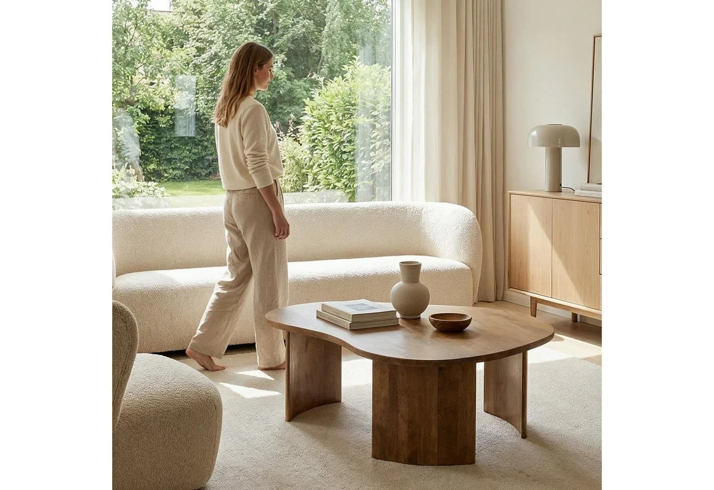 IDIMEX Couchtisch CALUA aus massivem Mangoholz, Hellbraun, Organisch - Bild 2