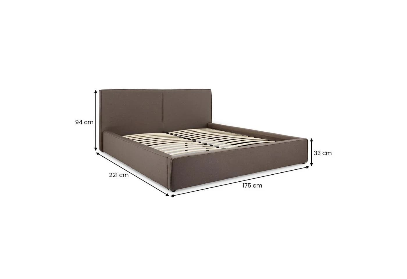IDIMEX Polsterbett CALM Greige Modernes Design - Bild 5