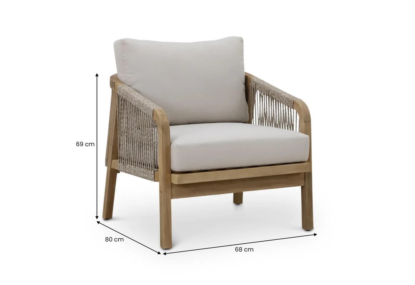IDIMEX Gartenlounge-Set SANYA 4-tlg. Akazienholz Beige - Bild 5