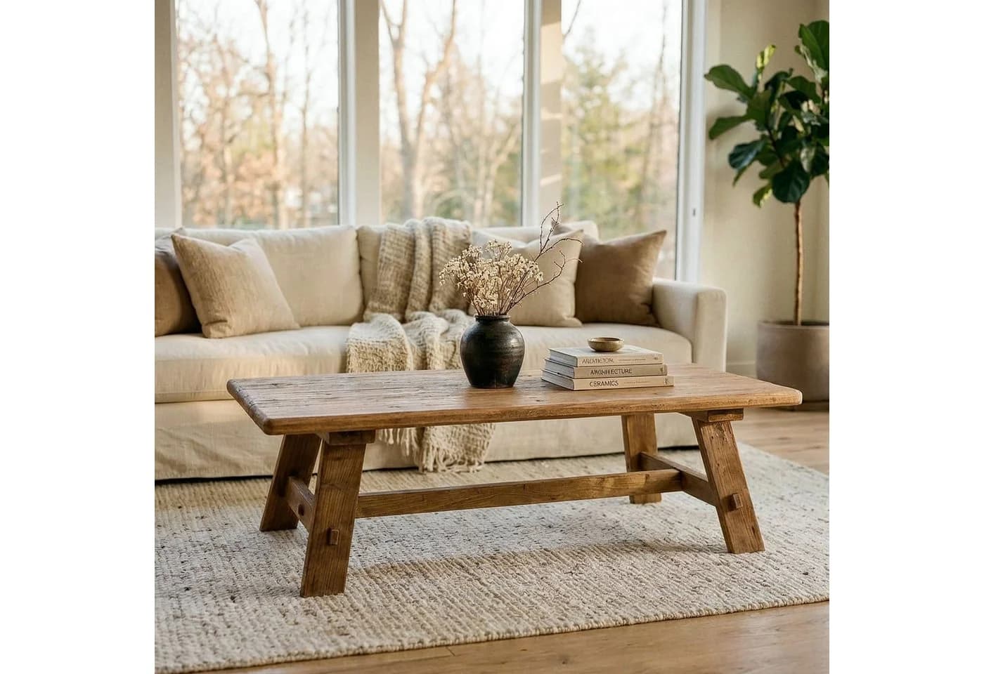IDIMEX Couchtisch YOSU Vintage Kiefernholz Natur