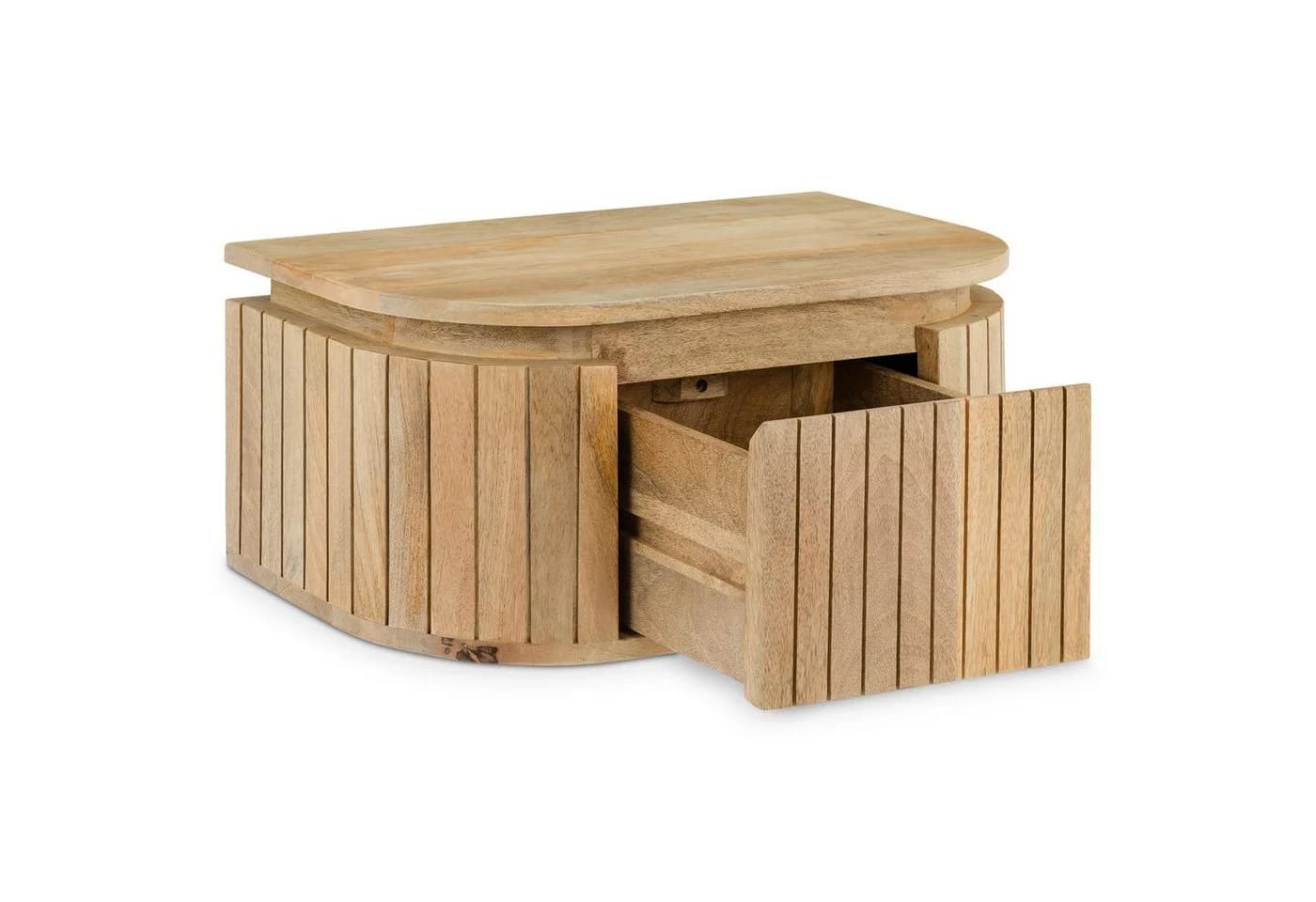 IDIMEX Hängender Nachttisch CALASIA aus massivem Mangoholz mit Lamellenfront - Bild 4