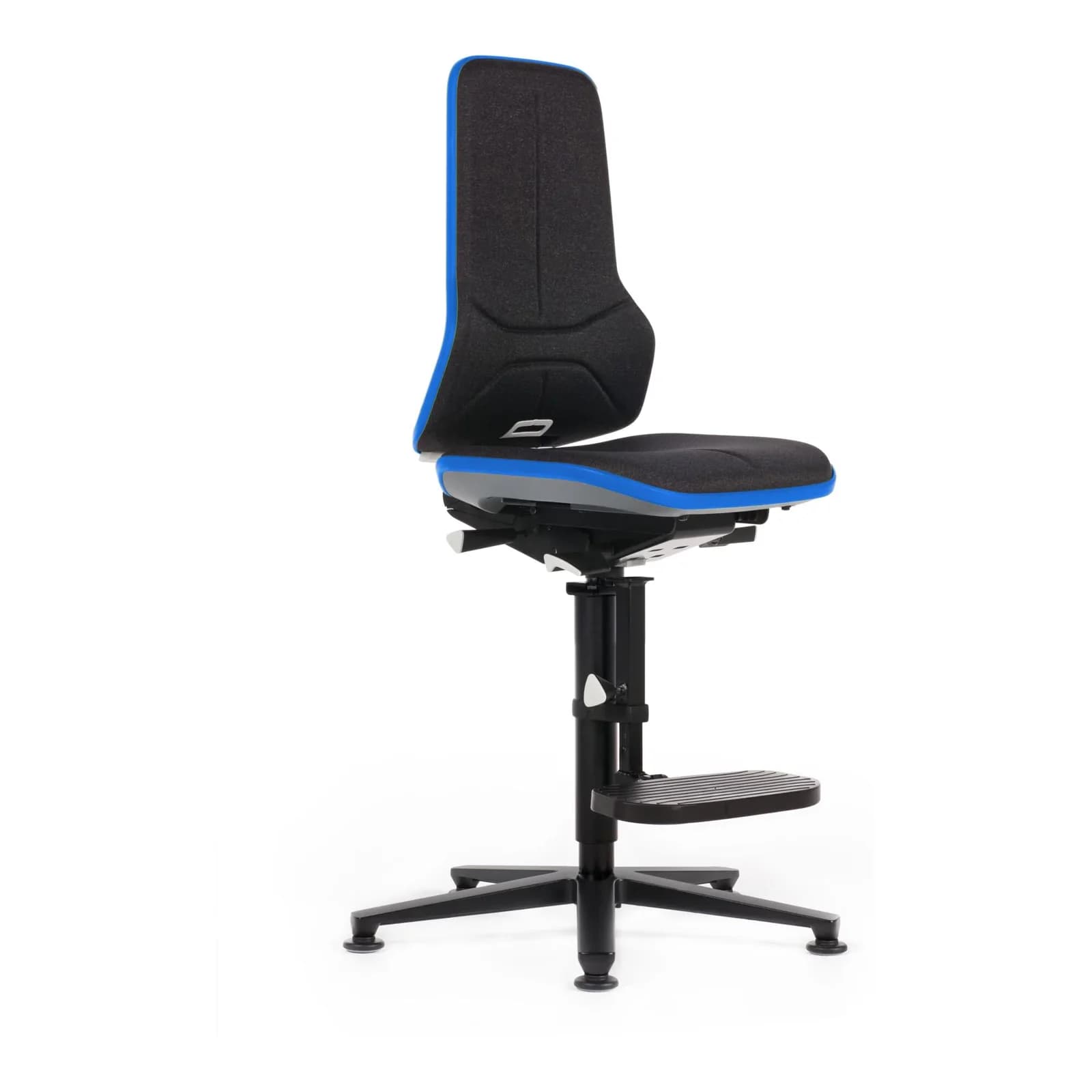 bimos Neon Hochstuhl Stoffpolster Flexband Blau Permanentkontakt