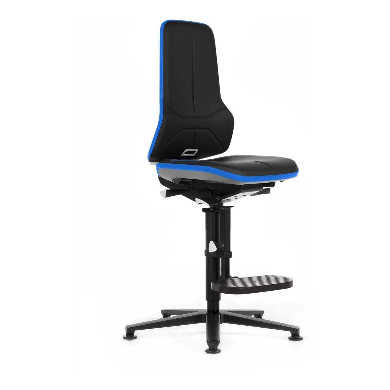 bimos Neon Hochstuhl Kunstleder Flexband Blau Synchrontechnik