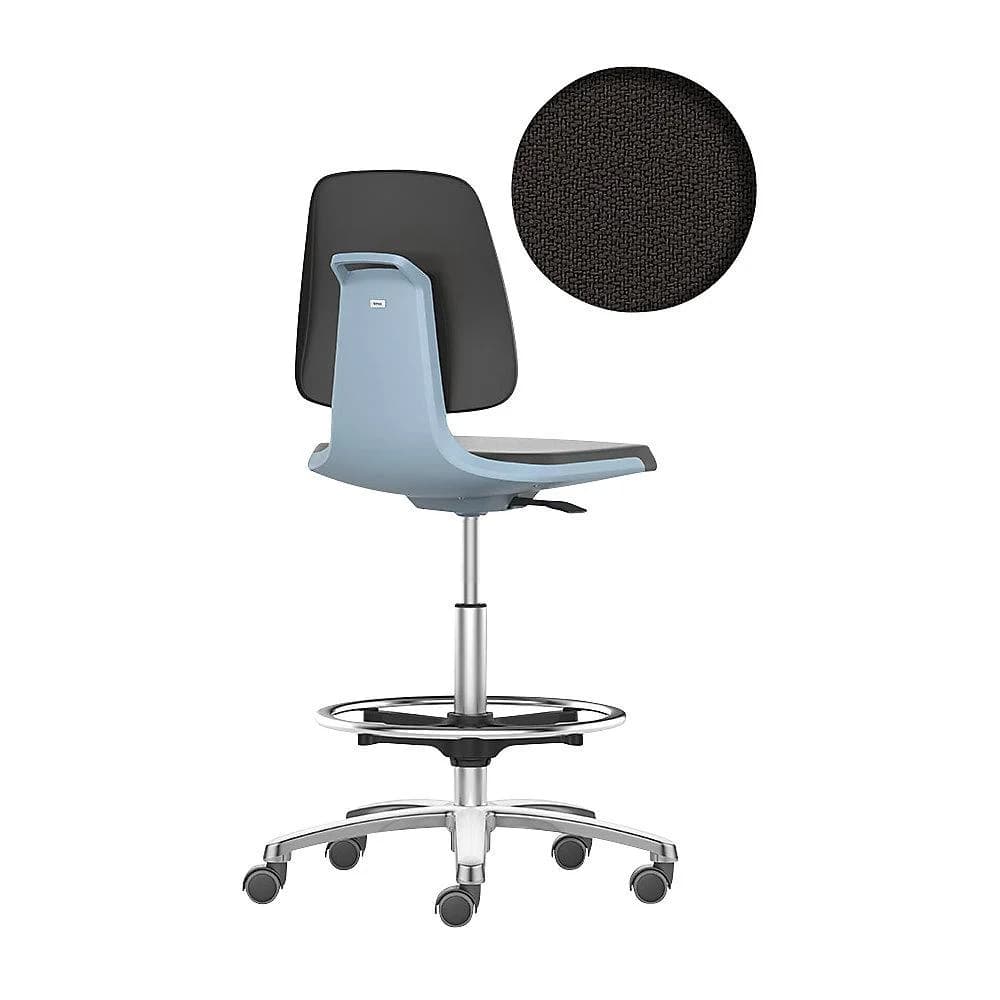 bimos Arbeitsstuhl Labsit mit Rollen Stoff Sitzschale Blau