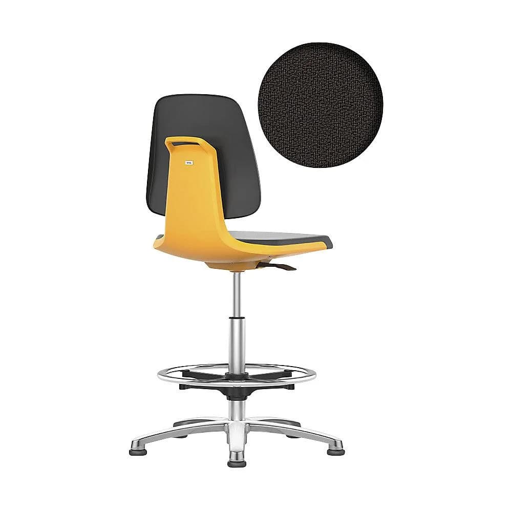 bimos Arbeitsstuhl Labsit mit 3D-Flexfunktion und orange Sitzschale