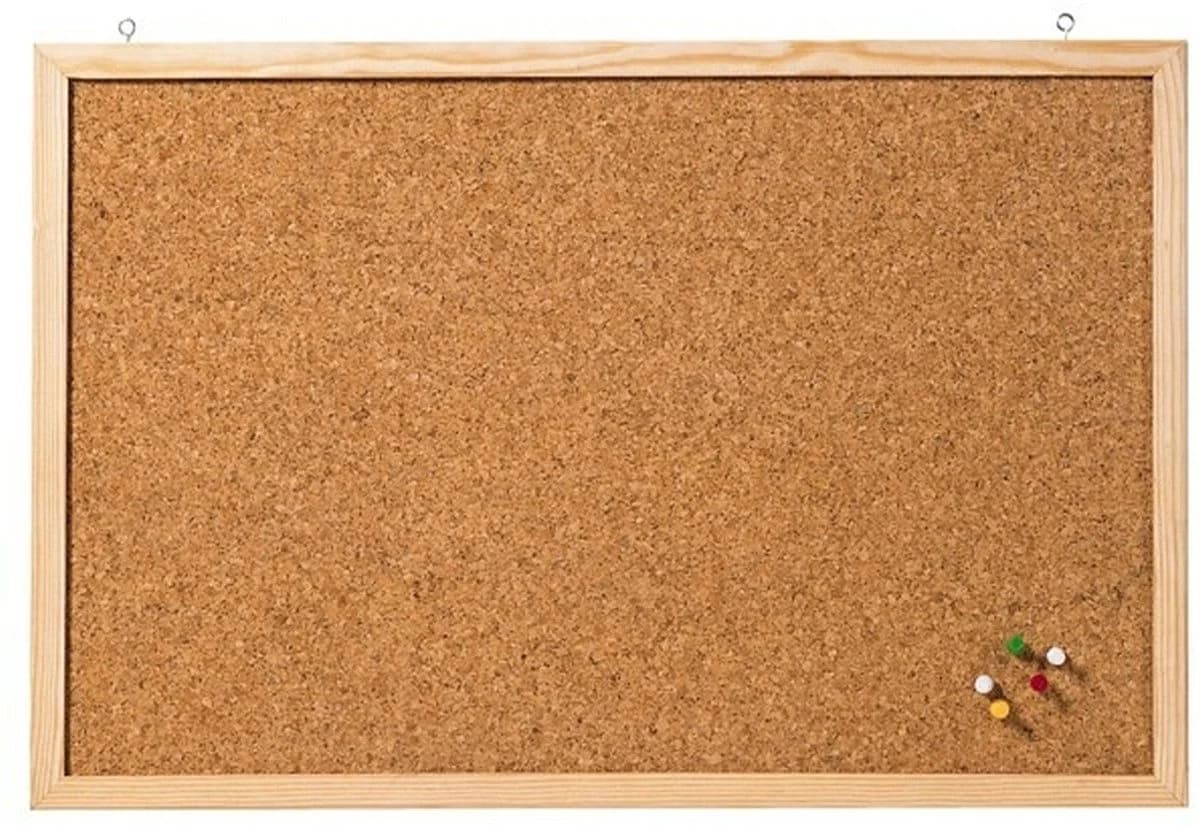 FRANKEN Pinnwand Korktafel Memoboard Braun Holzrahmen