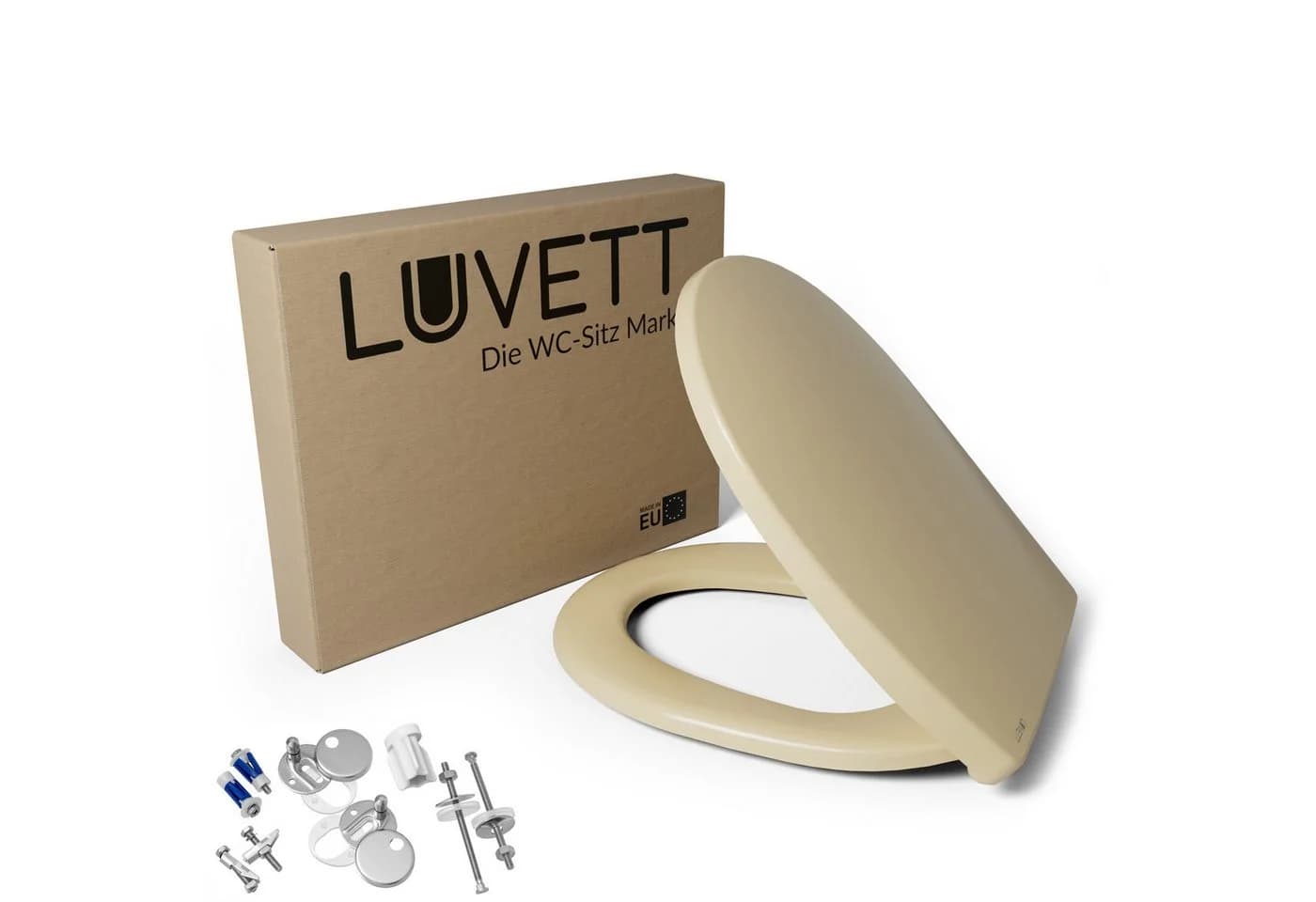 LUVETT WC-Sitz C100 mit SoftClose, Duroplast, Universelle O-Form, Beige - Bild 2