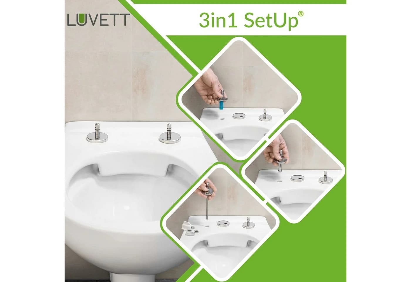 LUVETT WC-Sitz C100 mit SoftClose, Duroplast, Calypso Türkis - Bild 5