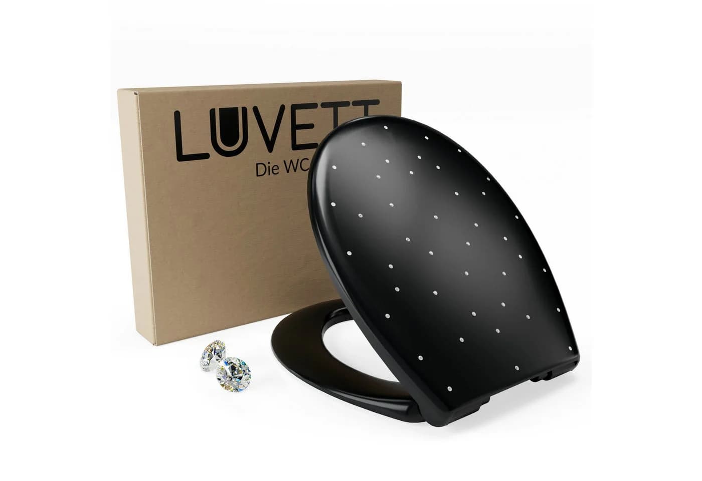 LUVETT WC-Sitz Diamant Glitzer Softclose Duroplast O-Form - Bild 2