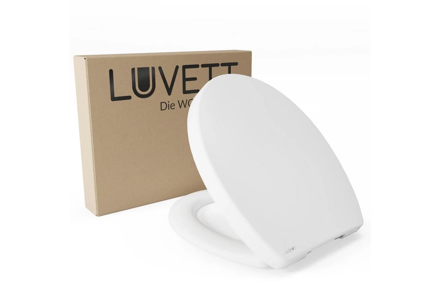 LUVETT WC-Sitz Premium Oval D-Form Eckig Weiß Duroplast - Bild 2